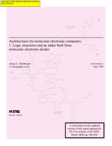 Architectures for molecular electronic computers: 1. Logic structures