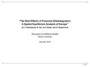 “The Real Effects of Financial (Dis)Integration: A Spatial Equilibrium