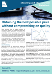 Obtaining the best possible price without compromising on