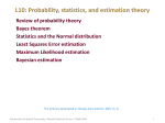 L10: Probability, statistics, and estimation theory