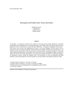 Heterogeneity and Portfolio Choice: Theory and