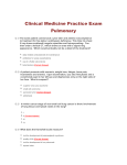 Clinical Medicine Practice Exam Pulmonary