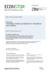 Technology Transfer and Spillovers in International Joint