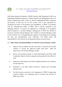 Major Duties and Responsibilities of Assistant Manager (Audit)