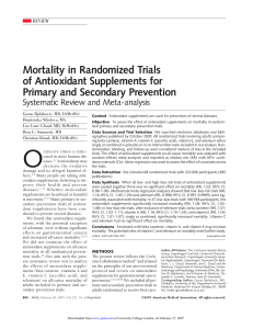 Mortality in Randomized Trials of Antioxidant Supplements for