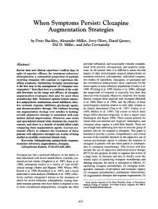 Clozapine Augmentation Strategies