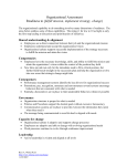 Organizational Assessment Readiness to (fulfill mission