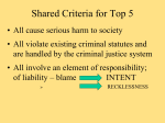 Unit 3 - Criminal Law Ch. 6 - The Nature of Crime p. 138
