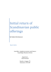 Initial return of Scandinavian public offerings