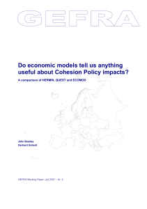 Do economic models tell us anything useful about Cohesion Policy