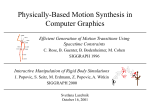 Physically-Based Motion Synthesis in Computer Graphics
