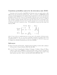 Transitions probability matrix for the aberration state HMM