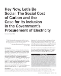 The Social Cost of Carbon and the Case for Its Inclusion in the
