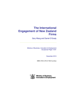 The international engagement of NZ firms