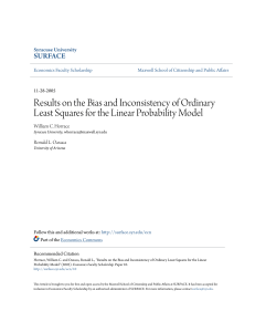 Results on the Bias and Inconsistency of Ordinary Least