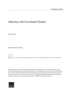 Inference with Correlated Clusters