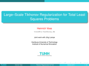 Large–Scale Tikhonov Regularization for Total Least