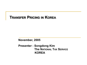 Transfer Pricing in Korea