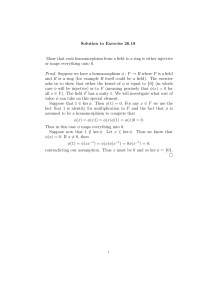 Solution to Exercise 26.18 Show that each homomorphism