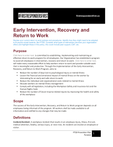 Recovery and Return to Work