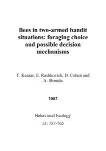 Choice behavior of bees in two