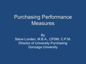 Purchasing Performance Measures - ISM