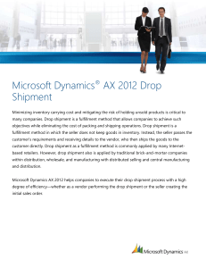 Drop Shipment - Microsoft Dynamics