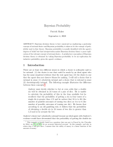 Bayesian Probability
