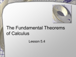 The Fundamental Theorems of Calculus
