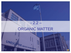 Course 2.2. Organic matter