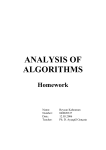 analysis of algorithms