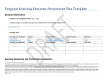 Program Learning Outcome Assessment Plan
