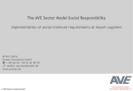 The AVE Sector Model Social Responsibility Implementation of