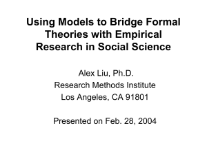 Using Models to Bridge Formal Theories with Empirical Research in