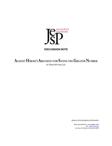 `Against Hirose`s Argument for Saving the Greater Number`