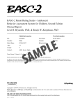 BASC-2 Parent Rating Scales - Adolescent Behavior Assessment