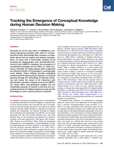 Tracking the Emergence of Conceptual Knowledge during Human