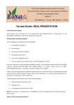 Format Guide: ORAL PRESENTATION