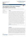 Self-regulatory information sharing in participatory social sensing