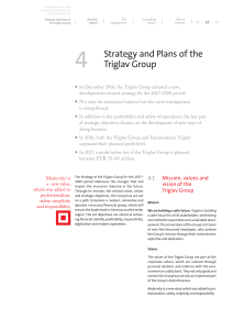 Strategy and Plans of the Triglav Group