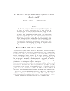 Stability and computation of topological invariants of solids in Rn