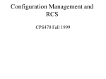 Configuration Management and RCS