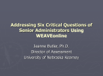 WEAVEonline WEBINAR - University of Nebraska at Kearney