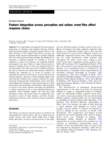 Feature integration across perception and action: event files affect