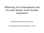 Offshoring, Firm Heterogeneity and the Labor Market: Some
