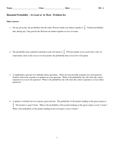 ExamView - Binomial Probability Problem Set