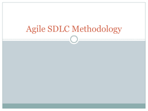 Agile SDLC Methodology