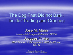 The Dog That Did not Bark: Insider Trading and