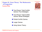 Chapter 15: Game Theory: The Mathematics of Competition Lesson