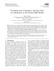 “Counting Your Customers” the Easy Way: An